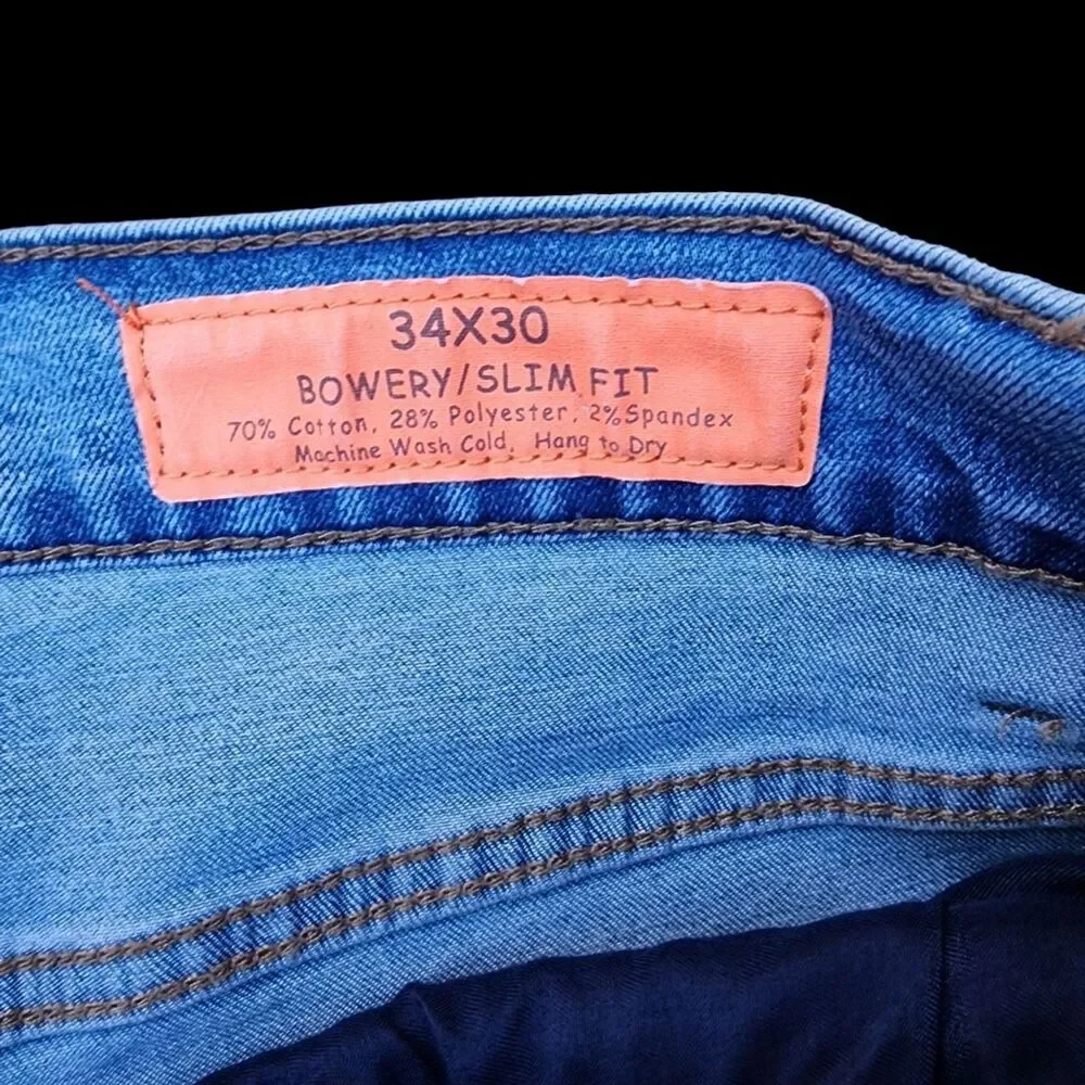 Genes‎ Shop Bowery Slim Fit Denim Jeans Mens 34 x 30 Casual Everyday Simple